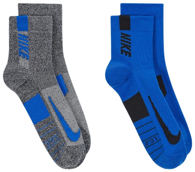 Носки Nike 2 пары синий, серый S купить,12900