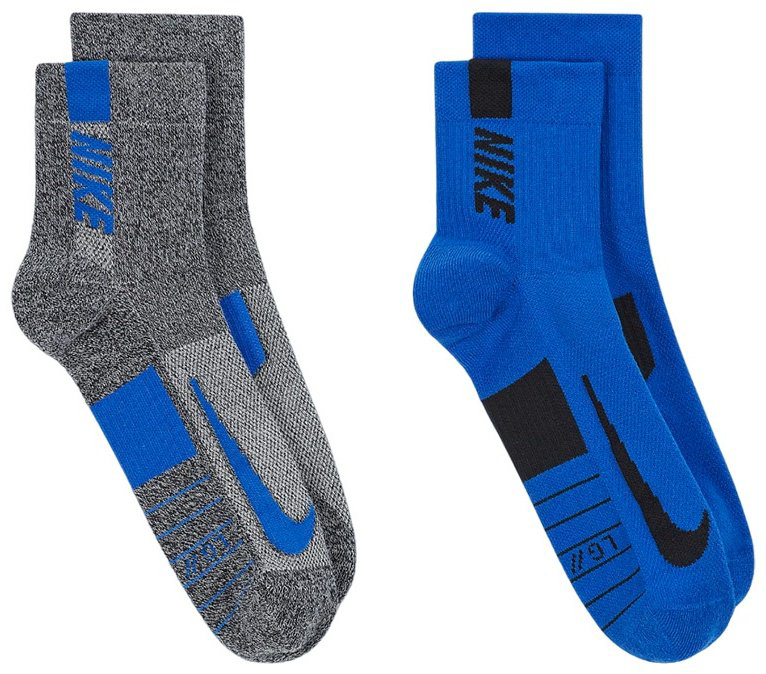 Носки Nike 2 пары синий, серый S купить,12900