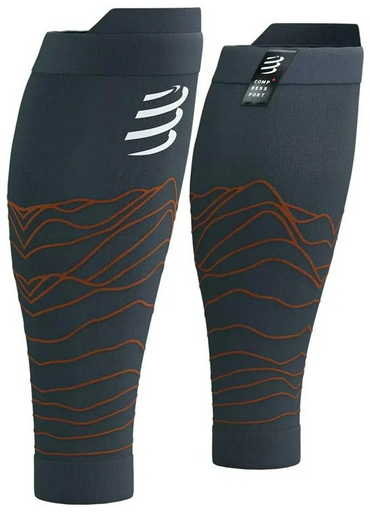 Гетры Compressport 1 пара черный, синий T2 (34-38)