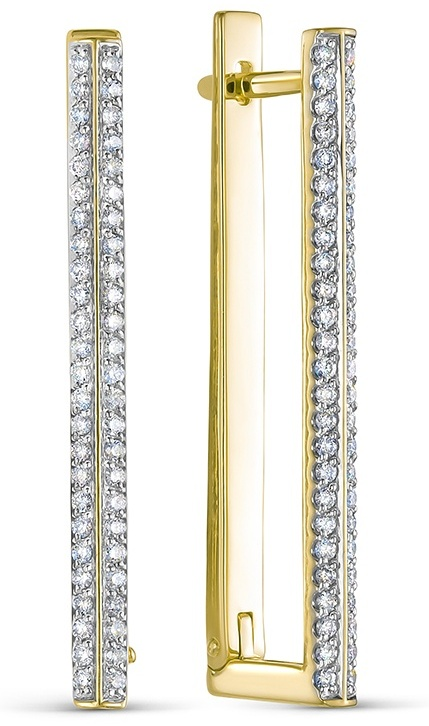 Серьги Brilliant Style 4092-21002 золото 6.67гр купить,NaN