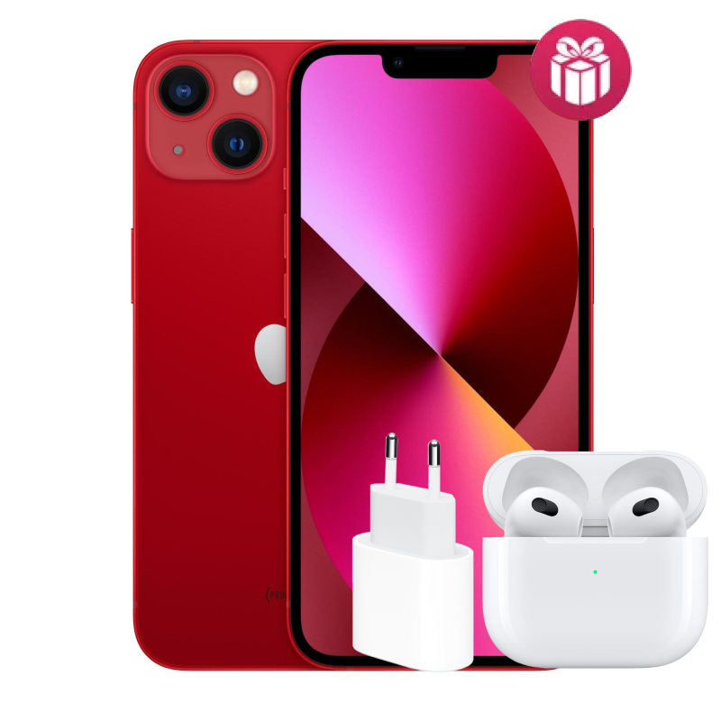 Смартфон Apple iPhone 13 128GB Red + акция Airpods 3 и адаптер 20W  купить,NaN