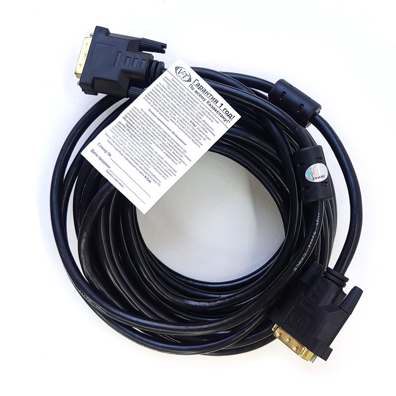 Кабель ViTi DVI-10м черный купить,6500
