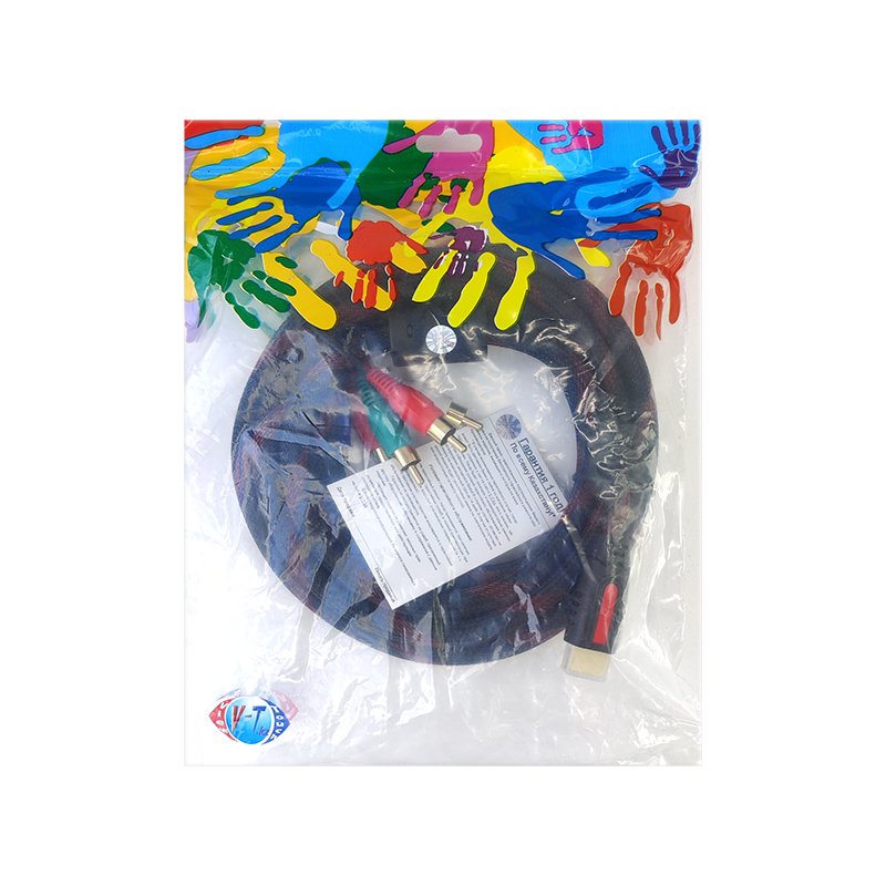 Кабель ViTi HDMI-5RCA 3м черный