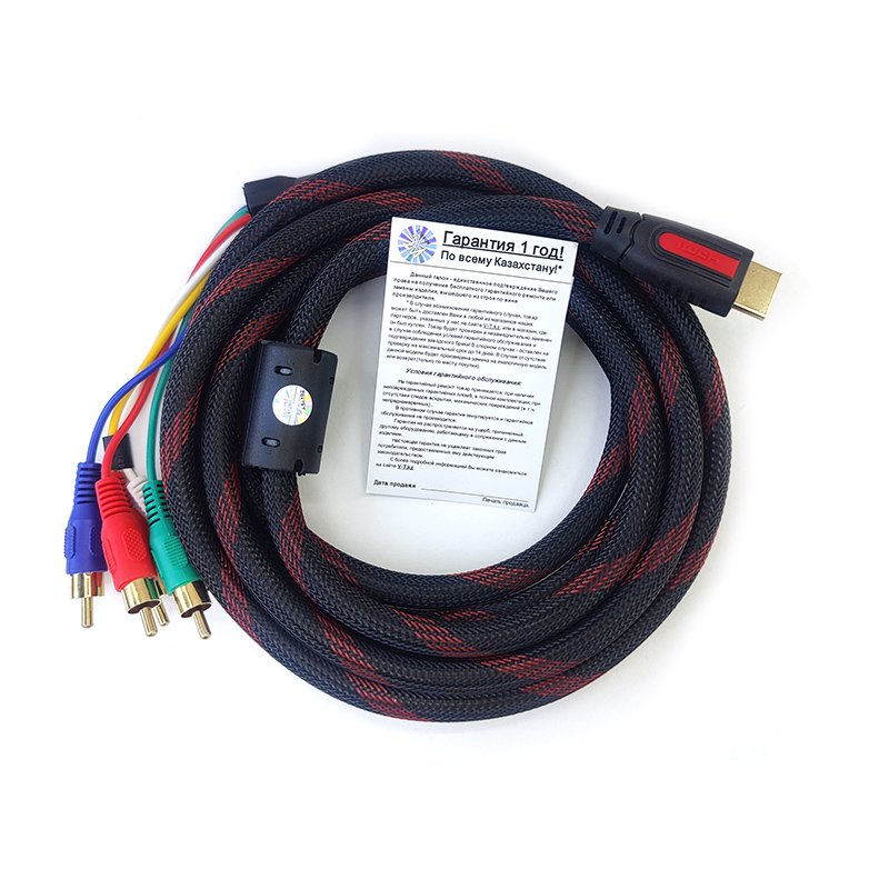 Кабель ViTi HDMI-5RCA 3м черный
