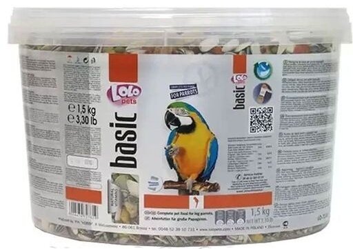Корм LoLo Pets Basic для крупных попугаев 1500 г