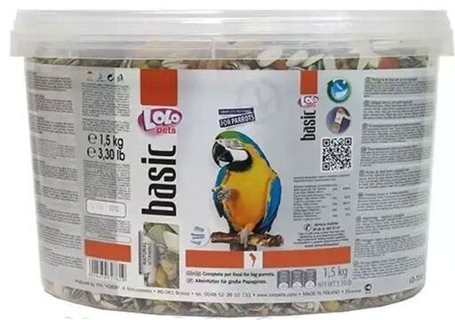 Корм LoLo Pets Basic для крупных попугаев 1500 г