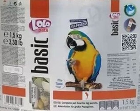 Корм LoLo Pets Basic для крупных попугаев 1500 г