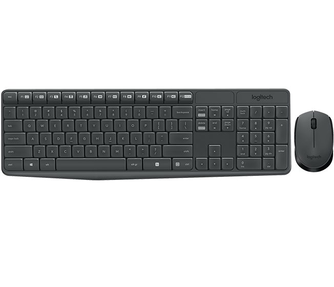 Клавиатура+мышь Logitech MK235 черная