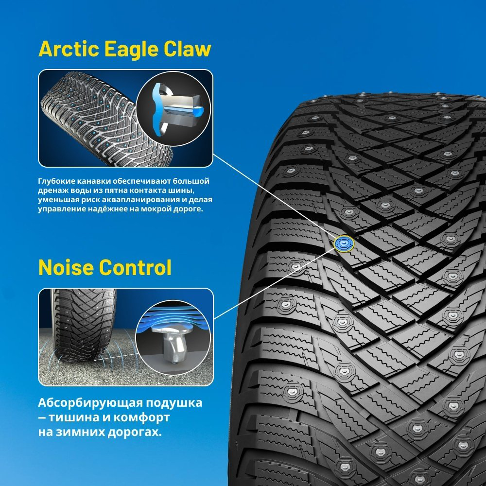 Goodyear UltraGrip Arctic 2 SUV 225/65 R17 106 T с шипами купить,NaN