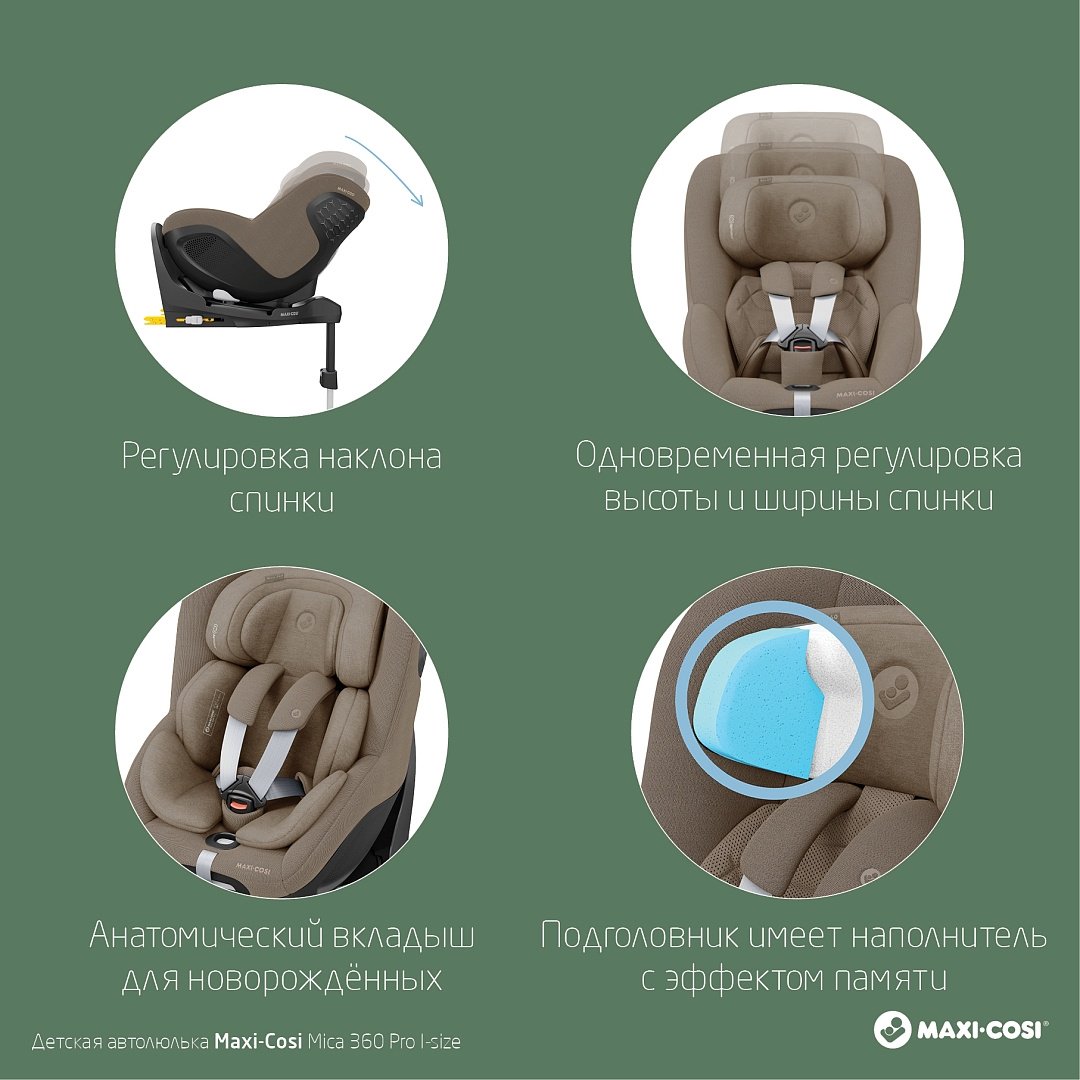 Maxi-Cosi Mica 360 Pro I-size Truffle 8549251110 0/1 (до 18 кг) коричневый купить,NaN