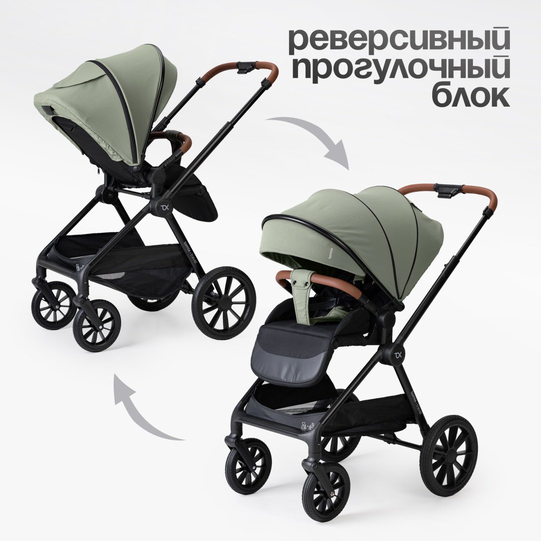 Коляска универсальная 2 в 1 TOMIX Travel, оливковый купить,NaN