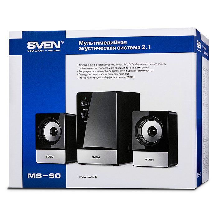 Колонки Sven MS-90 черные - ForteMarket Колонки Sven MS-90 черные купить,0