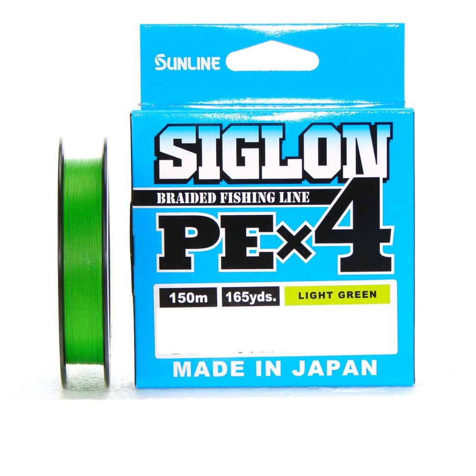 Рыболовная леска Sunline Siglon PEх4  0,187 мм 150 м светло-зеленая 63052014