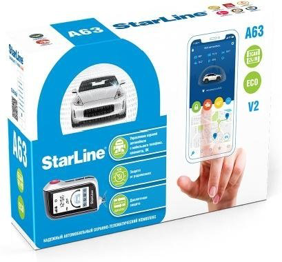 Автосигнализация StarLine A63 V2 2CAN+2LIN Еco с обратной связью