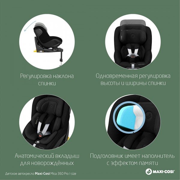 Maxi-Cosi Mica 360 Pro I-size Authentic black 0/1 (до 18 кг) черный