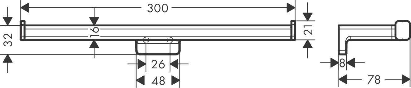 HansGrohe держатель 41748670 2 шт, металл
