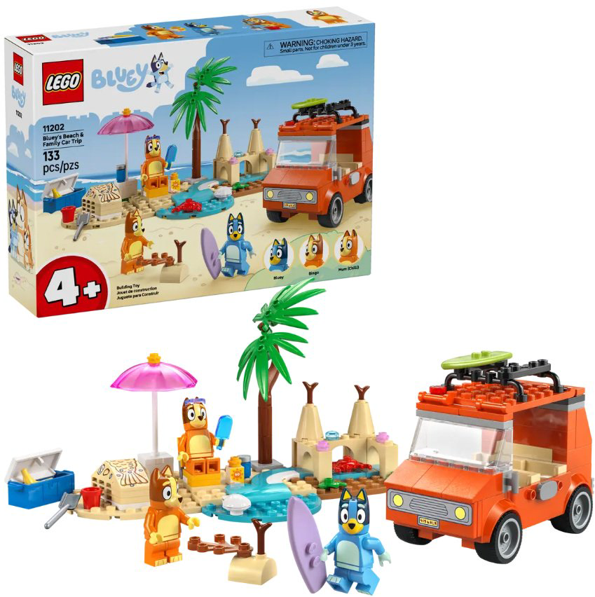 Конструктор LEGO Duplo Bluey Пляжная и семейная поездка на машине, деталей 133 шт купить,NaN