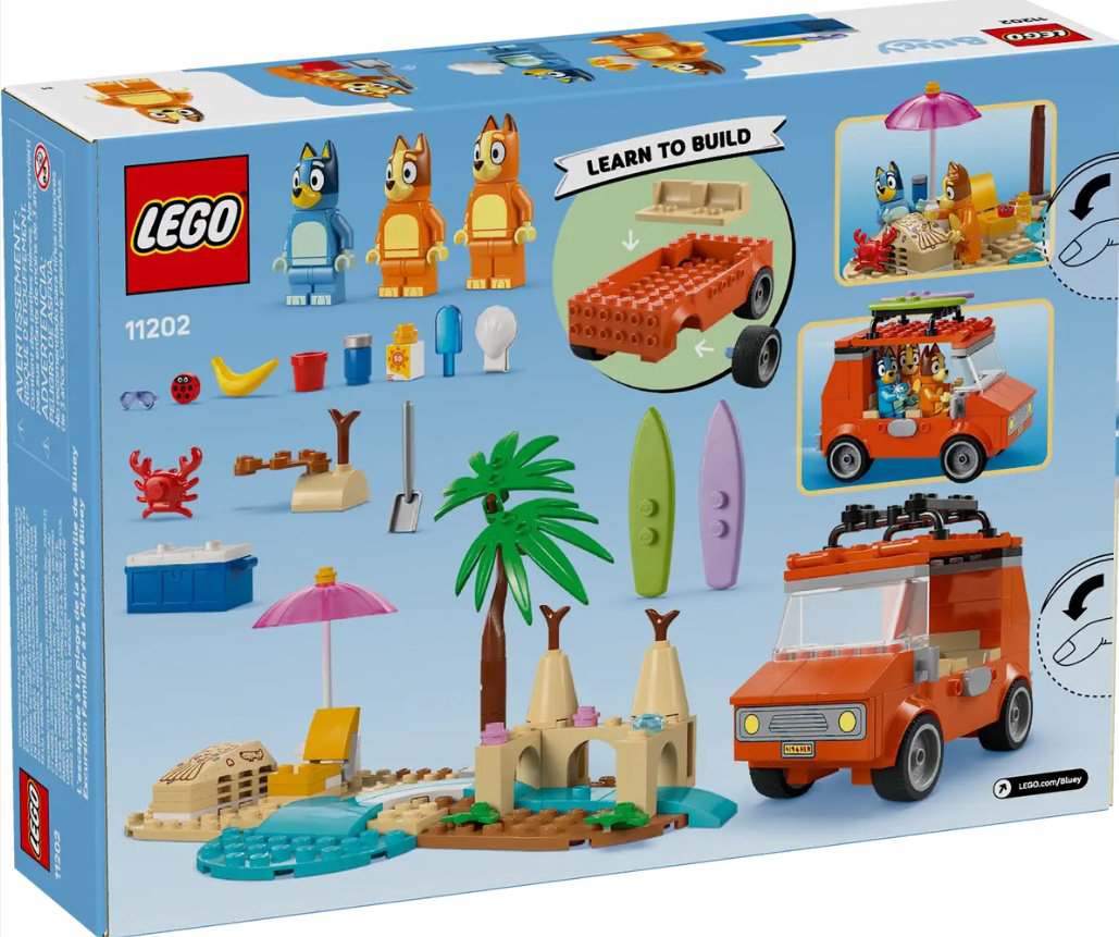 Конструктор LEGO Duplo Bluey Пляжная и семейная поездка на машине, деталей 133 шт купить,NaN