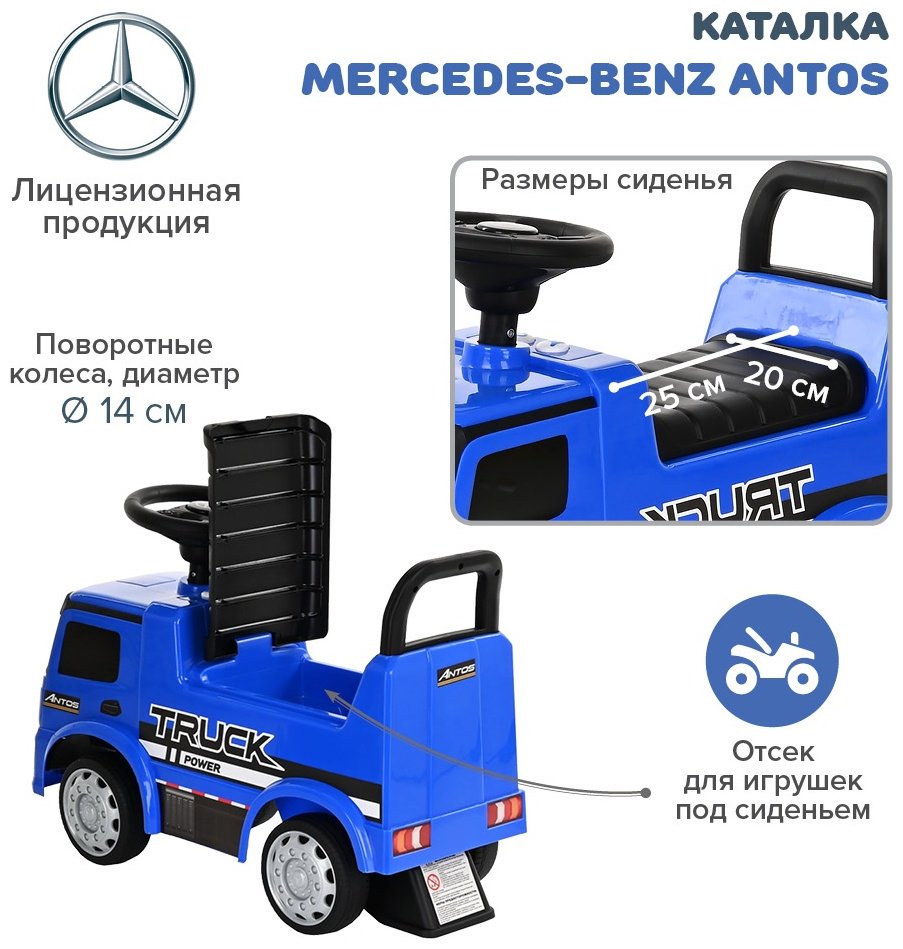 NINGBO Prince каталка Mercedes-Benz Antos 656 синий купить,NaN