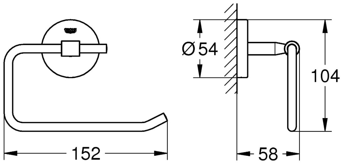 Grohe держатель BauCosmopolitan 40457001 1 шт, металл