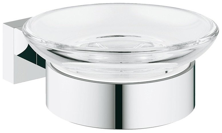 Grohe мыльница Essentials Cube 40754001 1 шт, металл, стекло купить,NaN
