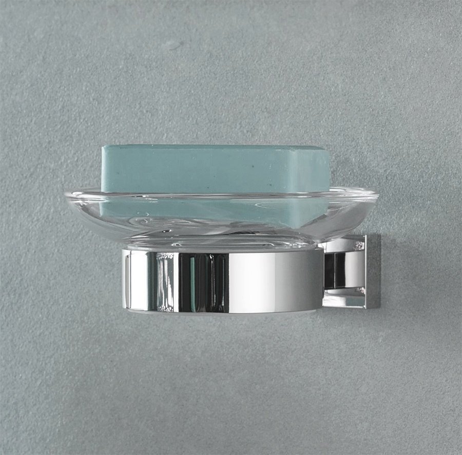 Grohe мыльница Essentials Cube 40754001 1 шт, металл, стекло купить,NaN