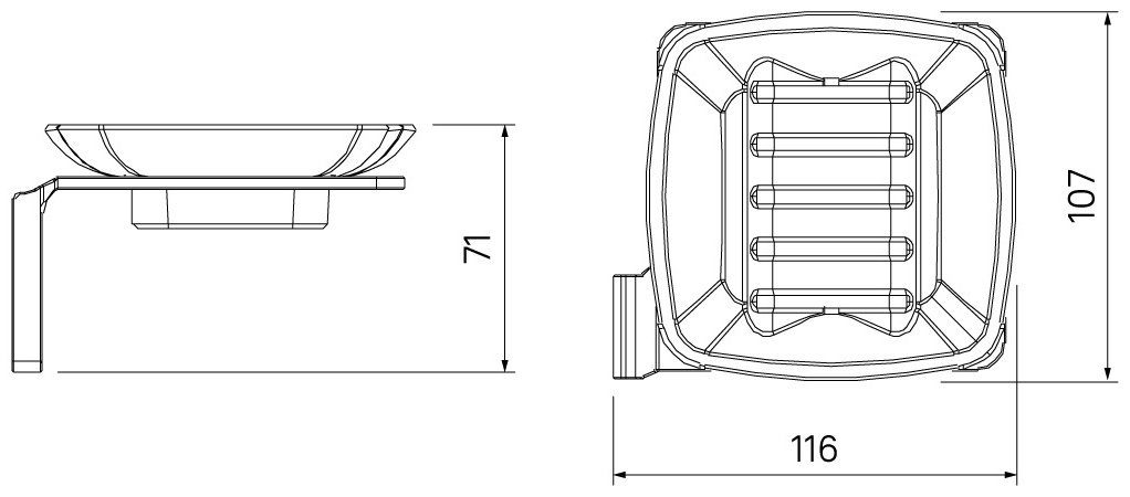 IDDIS мыльница Slide SLIWTG0i42 1 шт, стекло, металл купить,20800