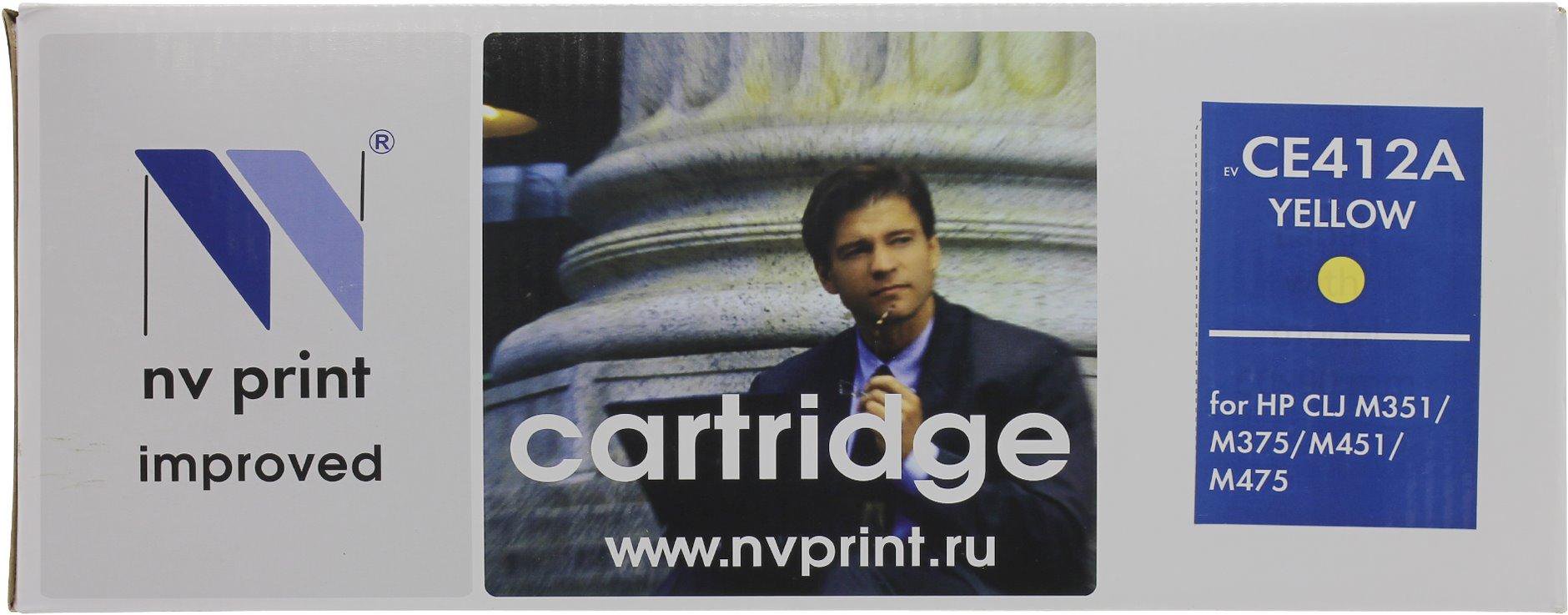 Картридж NV Print CE412A желтый