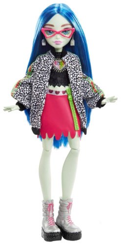 Кукла-модель Monster High Ghoulia Yelps HHK58, 27 см аксессуары в комплекте