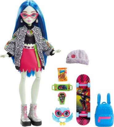 Кукла-модель Monster High Ghoulia Yelps HHK58, 27 см аксессуары в комплекте