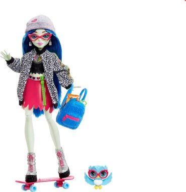 Кукла-модель Monster High Ghoulia Yelps HHK58, 27 см аксессуары в комплекте