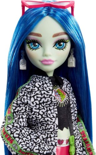 Кукла-модель Monster High Ghoulia Yelps HHK58, 27 см аксессуары в комплекте