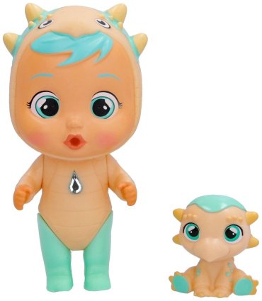Пупс Cry babies волшебные слезки Дом дино 42621, 12 см аксессуары в комплекте, руки и ноги подвижные, плачет
