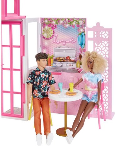 BARBIE кукольный дом, питомец, мебель HCD470