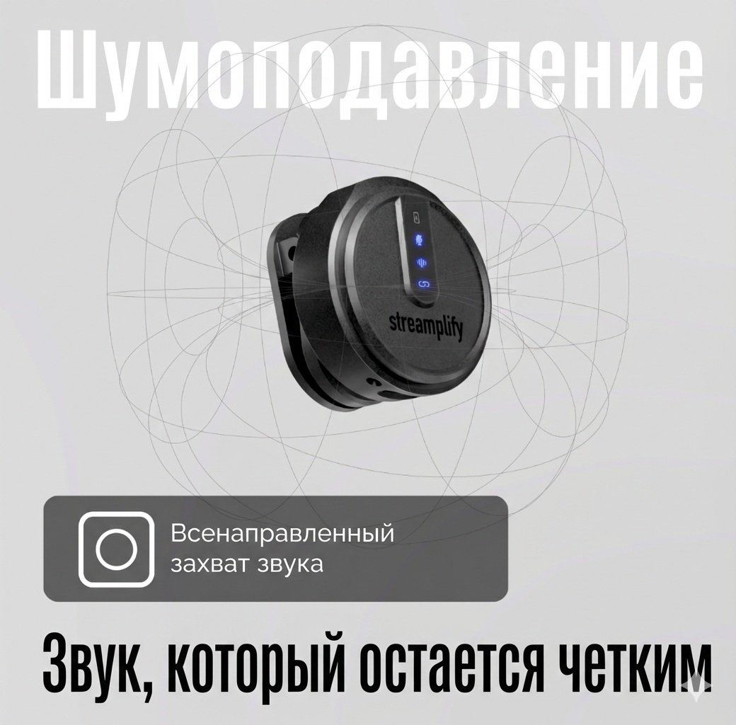 Микрофон Streamplify MIC GO черный купить,NaN