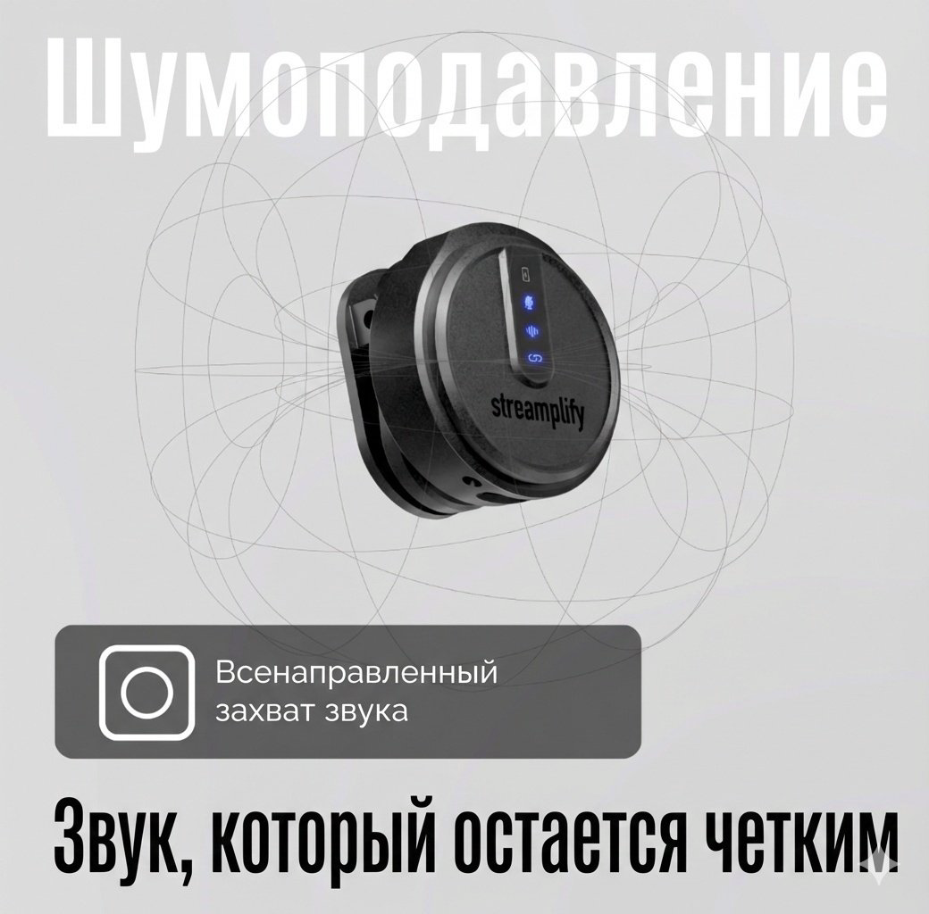 Микрофон Streamplify MIC GO черный купить,NaN