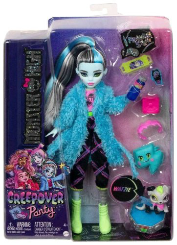 Кукла-модель Monster High Creepover Party Frankie HKY68, 27 см аксессуары в комплекте, руки и ноги подвижные купить,NaN