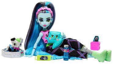 Кукла-модель Monster High Creepover Party Frankie HKY68, 27 см аксессуары в комплекте, руки и ноги подвижные купить,NaN