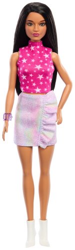 Barbie Fashionistas. Барби в топе со звездами HRH130, 29 см купить,NaN