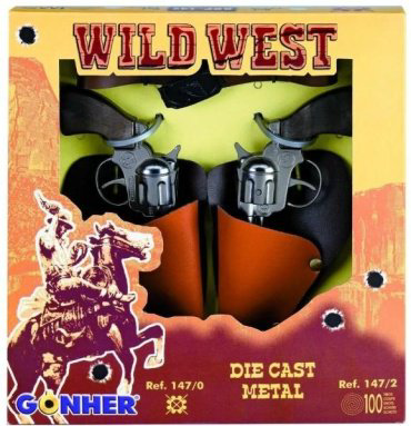 Gonher Cowboy 2 револьвера в кобуре 147 купить,NaN