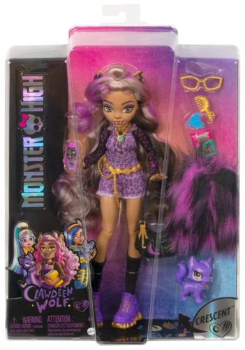 Кукла-модель Monster High Клодин Вульф HHK52, 28 см, мультиколор