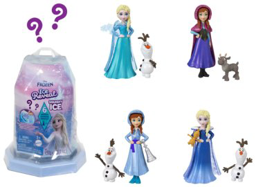 Кукла-сюрприз Mattel Disney Frozen Принцессы Disney Frozen Принцессы Эльза и Анна HRN77, 8.9 см аксессуары в комплекте купить,NaN