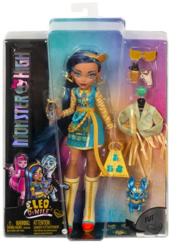 Кукла-модель Monster High Cleo и питомец Hisos HHK54, 28 см аксессуары в комплекте купить,0