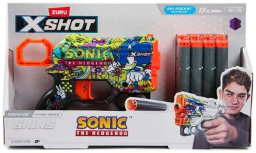 Бластеры X-Shot Menace Sonic Hyper Spike 36679D, пластик 8 шт купить,0