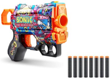 Бластеры X-Shot Menace Sonic - Robotnik 36679B, пластик 8 шт
