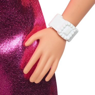 Кукла-модель Barbie Блондинка в розовом платье с вырезом в форме сердца HYT880, 28 см купить,0
