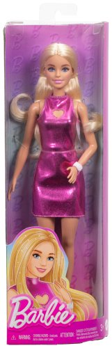 Кукла-модель Barbie Блондинка в розовом платье с вырезом в форме сердца HYT880, 28 см купить,0