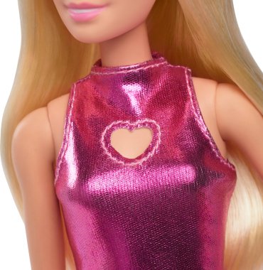 Кукла-модель Barbie Блондинка в розовом платье с вырезом в форме сердца HYT880, 28 см купить,0