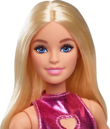 Кукла-модель Barbie Блондинка в розовом платье с вырезом в форме сердца HYT880, 28 см купить,0