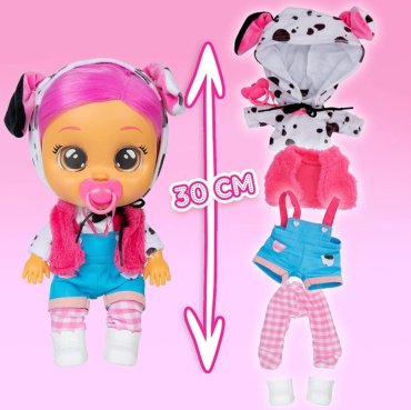 Кукла реборн Cry babies Дотти Dressy 40884, 30 см интерактивная, аксессуары в комплекте, руки и ноги подвижные, плачет, звуковые эффекты